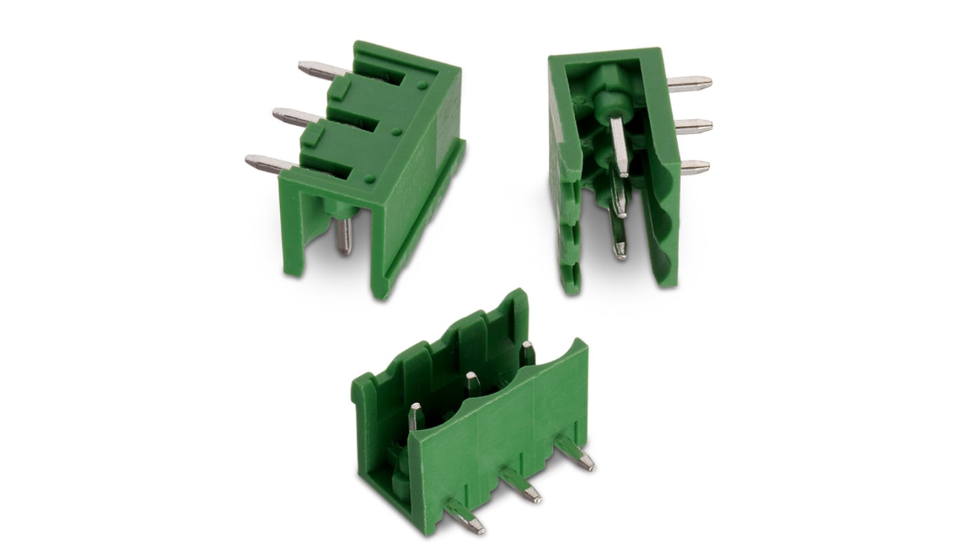 Conector macho para PCB Ángulo recto Wurth Elektronik serie WR-TBL de 13 vías, 1 fila, paso 5.08mm, para soldar,