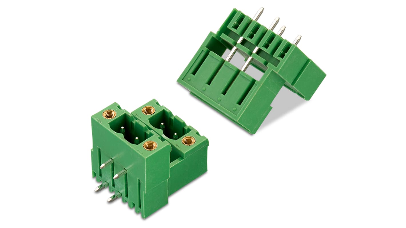 Wurth Elektronik 5.08mm Pitch 4 Way Pluggable Terminal Block, Header, PCB Mount, Solder Termination