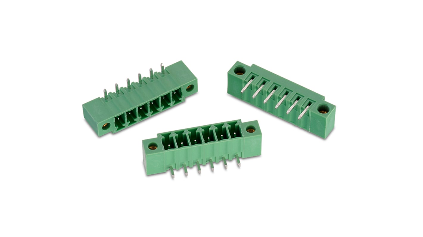 Wurth Elektronik 3.81mm Pitch 4 Way Pluggable Terminal Block, Header, PCB Mount, Solder Termination