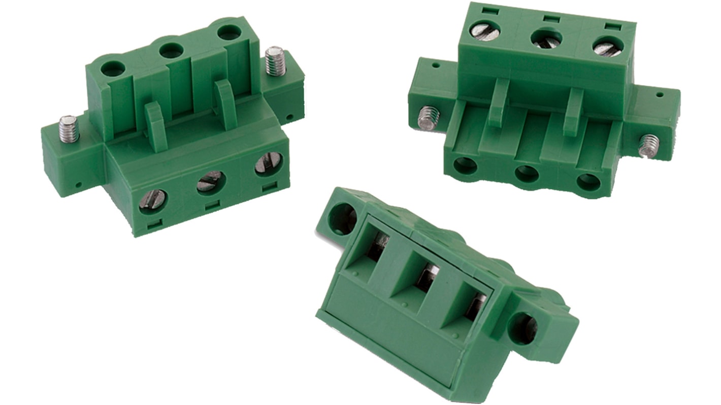 Wurth Elektronik 7.62mm Pitch 3 Way Vertical Pluggable Terminal Block, Plug, Cable Mount, Solder Termination