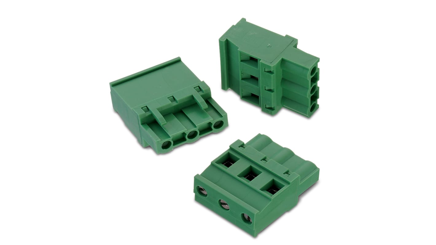 Wurth Elektronik 7.62mm Pitch 5 Way Horizontal Pluggable Terminal Block, Plug, Cable Mount, Solder Termination