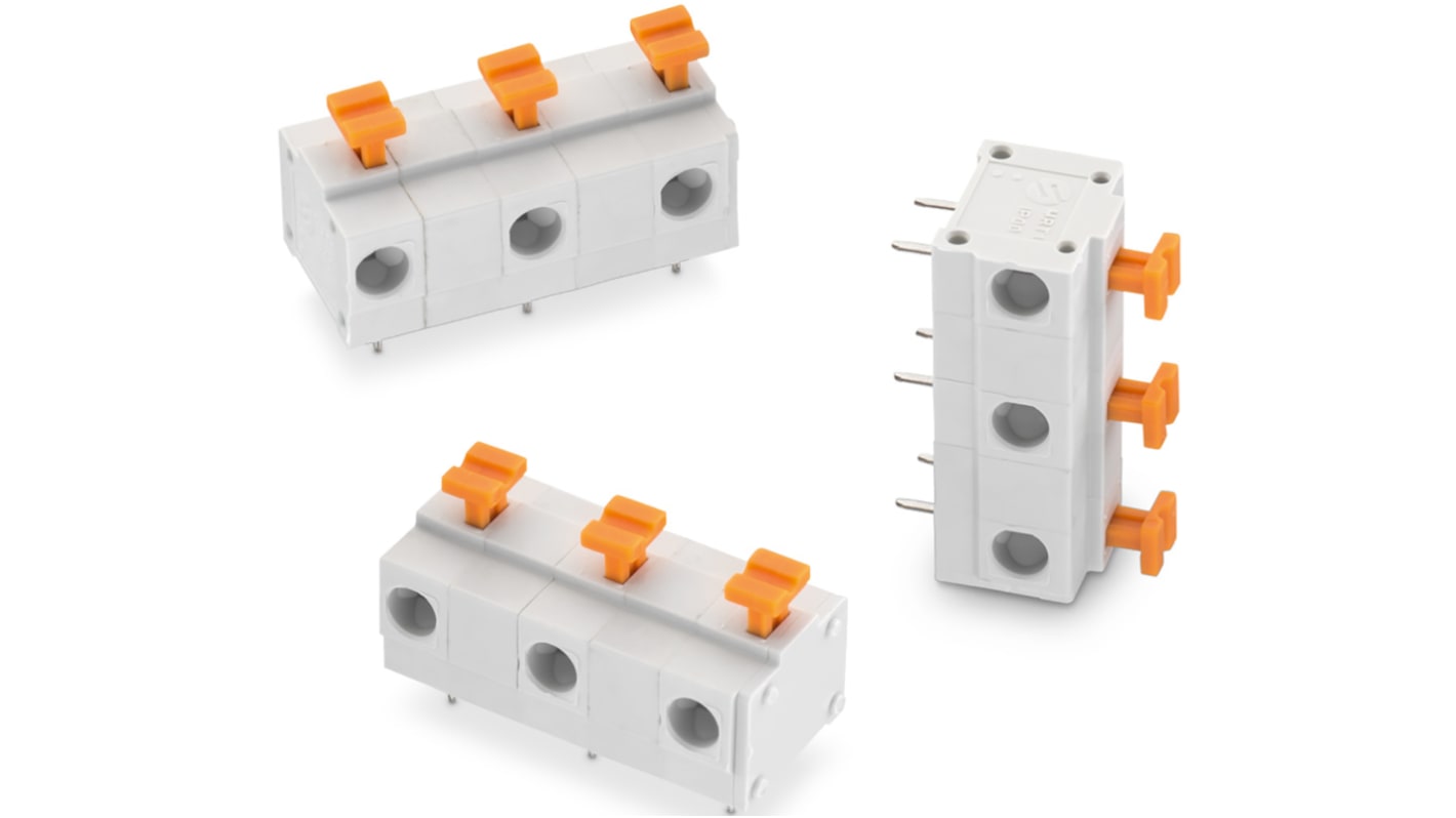 Wurth Elektronik 4116 Series PCB Terminal Block, 2-Contact, 10.16mm Pitch, Through Hole Mount, 1-Row, Solder Termination