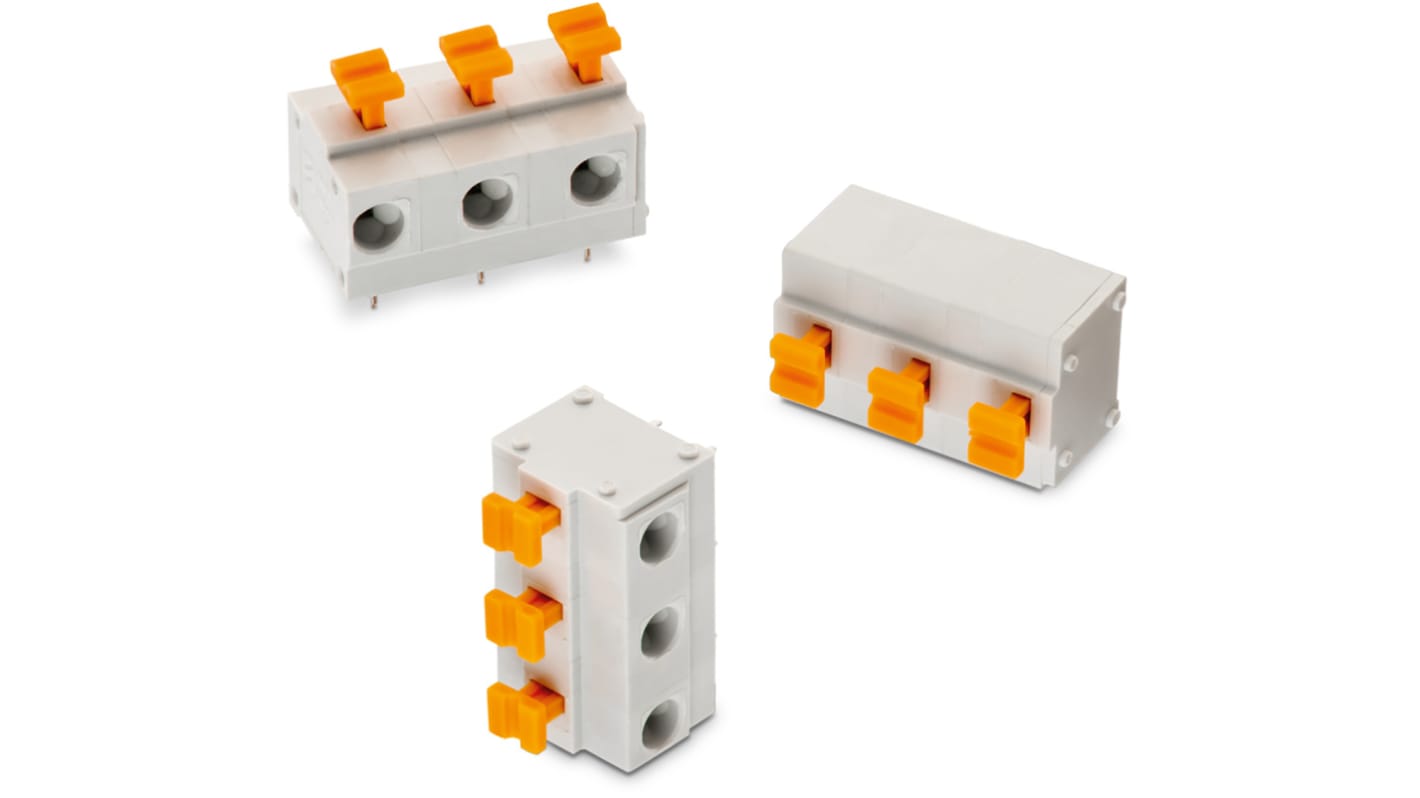 Wurth Elektronik 4119 Series PCB Terminal Block, 5-Contact, 7.5mm Pitch, Through Hole Mount, 1-Row, Solder Termination