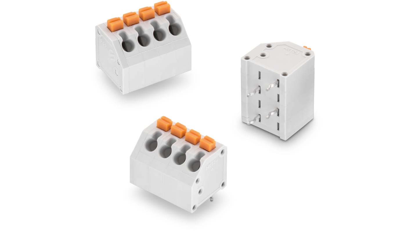 Wurth Elektronik 4123 Series PCB Terminal Block, 2-Contact, 3.81mm Pitch, Through Hole Mount, 1-Row, Solder Termination