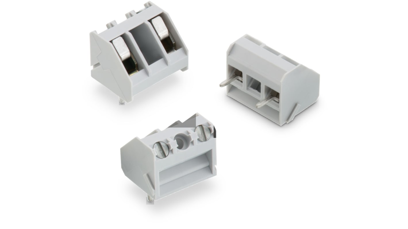 Wurth Elektronik 2016 Series PCB Terminal Block, 1-Contact, Through Hole Mount, 1-Row, Solder Termination