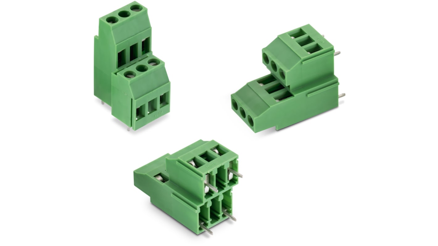 Wurth Elektronik 2338 Series PCB Terminal Block, 2-Contact, 10mm Pitch, Through Hole Mount, 1-Row, Solder Termination