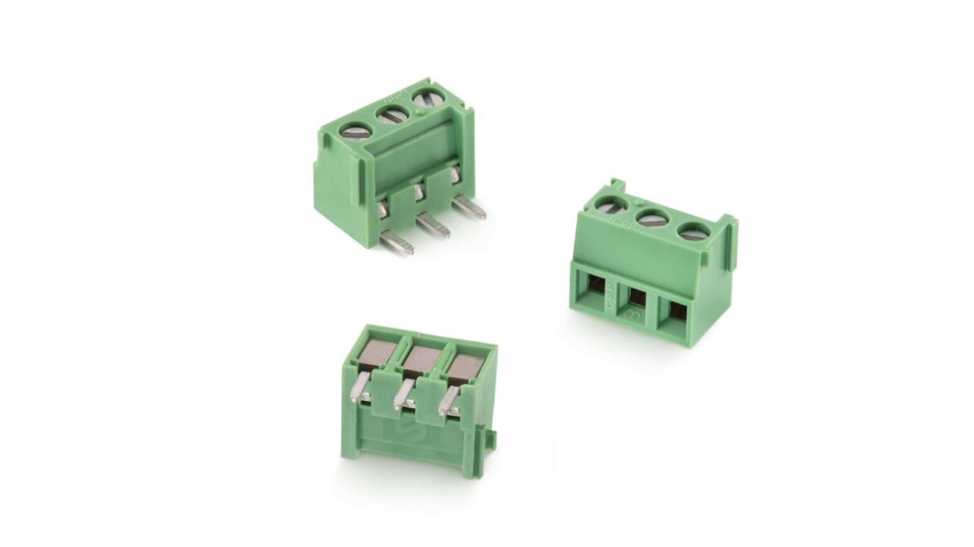 Wurth Elektronik 2143 Series PCB Terminal Block, 2-Contact, 3.81mm Pitch, Through Hole Mount, 1-Row, Solder Termination