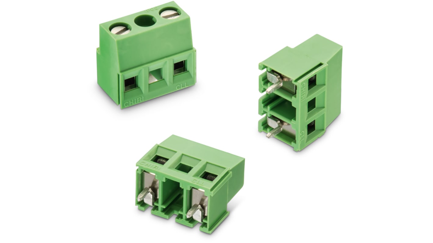 Wurth Elektronik 2168 Series PCB Terminal Block, 1-Contact, Through Hole Mount, 1-Row, Solder Termination