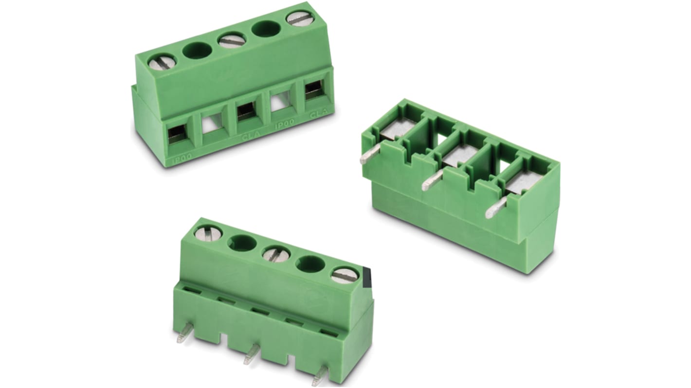 Wurth Elektronik 2426 Series PCB Terminal Block, 3-Contact, 10.16mm Pitch, PCB Mount, 1-Row, Solder Termination