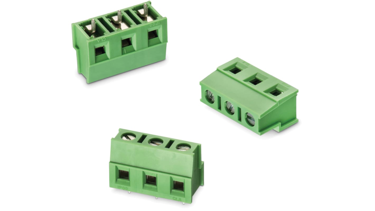 Wurth Elektronik 2429 Series PCB Terminal Block, 9-Contact, 7.5mm Pitch, PCB Mount, 1-Row, Solder Termination