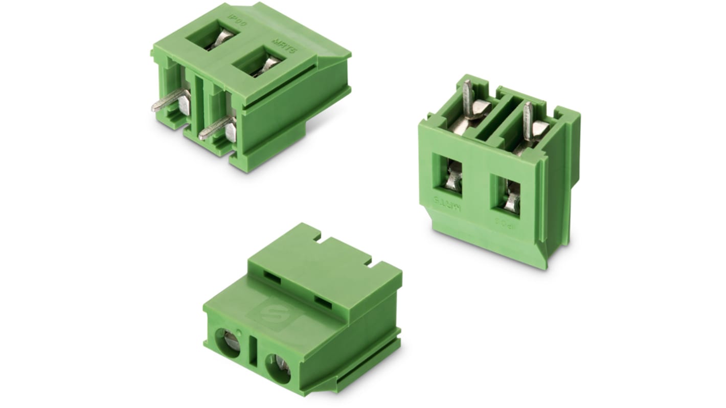 Würth Elektronik 2534 Printklemme Horizontal, für Durchsteckmontage, 2-polig / 1-reihig, Raster 7.62mm