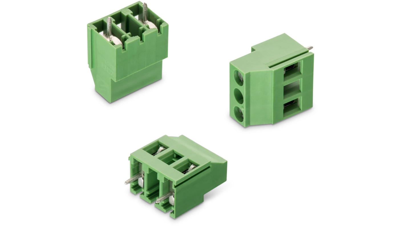 Wurth Elektronik 2536 Series PCB Terminal Block, 2-Contact, 10.16mm Pitch, Through Hole Mount, 1-Row, Solder Termination