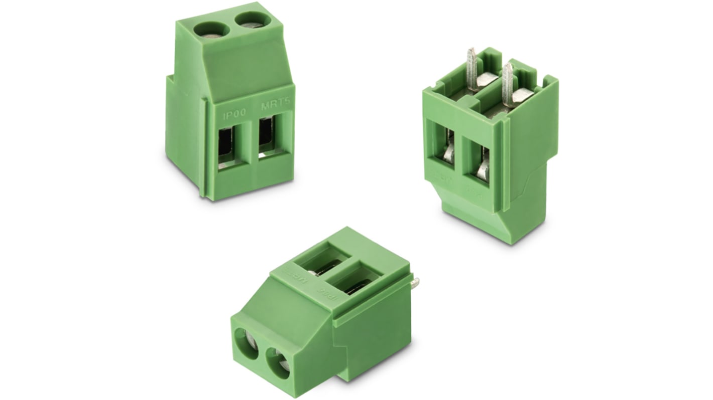 Wurth Elektronik 2537 Series PCB Terminal Block, 3-Contact, 5mm Pitch, Through Hole Mount, 1-Row, Solder Termination