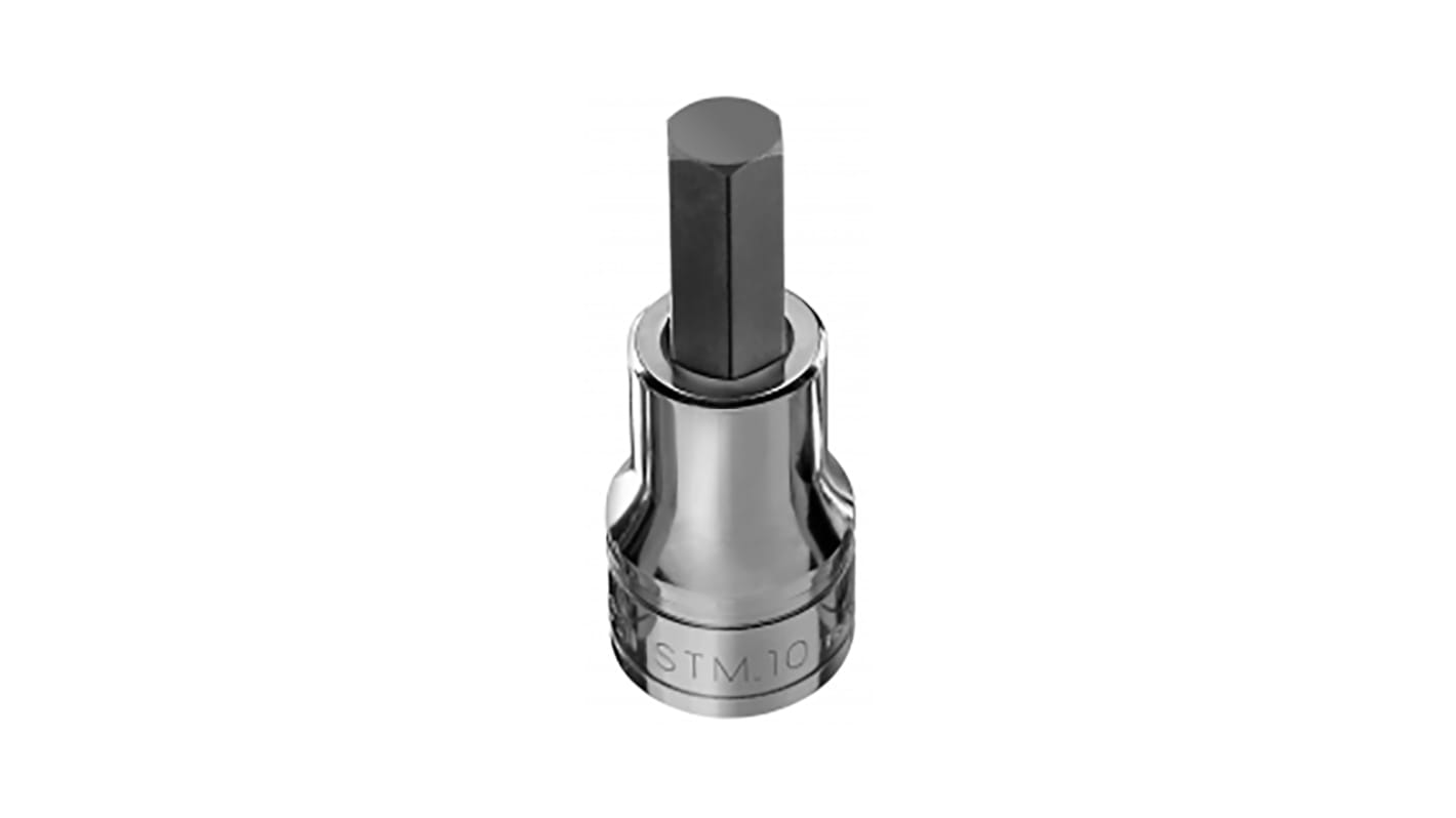 Facom 1/2 in Drive Bit Socket, Hex Bit, 7mm, 60 mm Overall Length