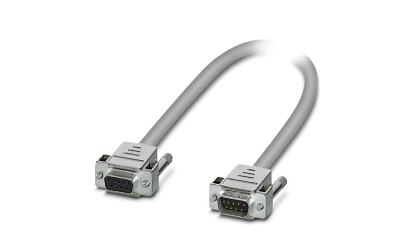 Phoenix Contact Serielles Kabel / 9-polig, D-Sub Buchse / 9-polig, D-Sub Stecker, 1m, Grau