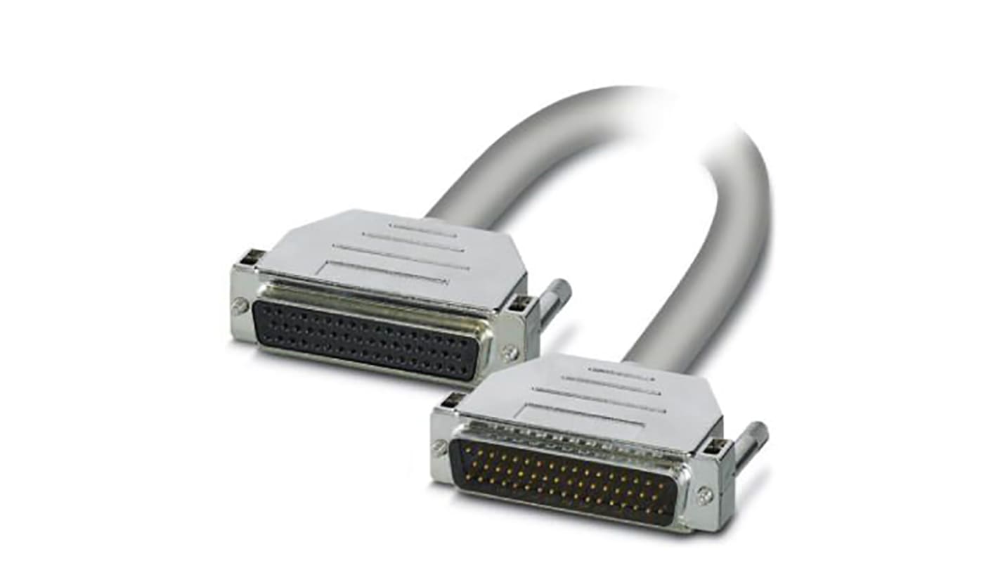 Phoenix Contact Female 50 Pin D-sub to Male 50 Pin D-sub Serial Cable, 3m