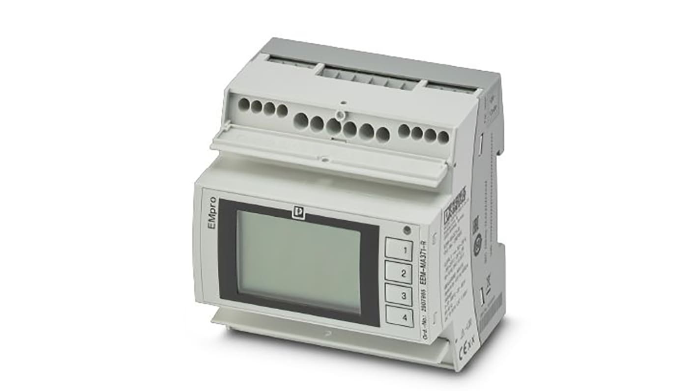 Medidor de energía Phoenix Contact serie EMpro, display LCD, precisión Clase 2 (IEC 62053-23), 2, 3 fases