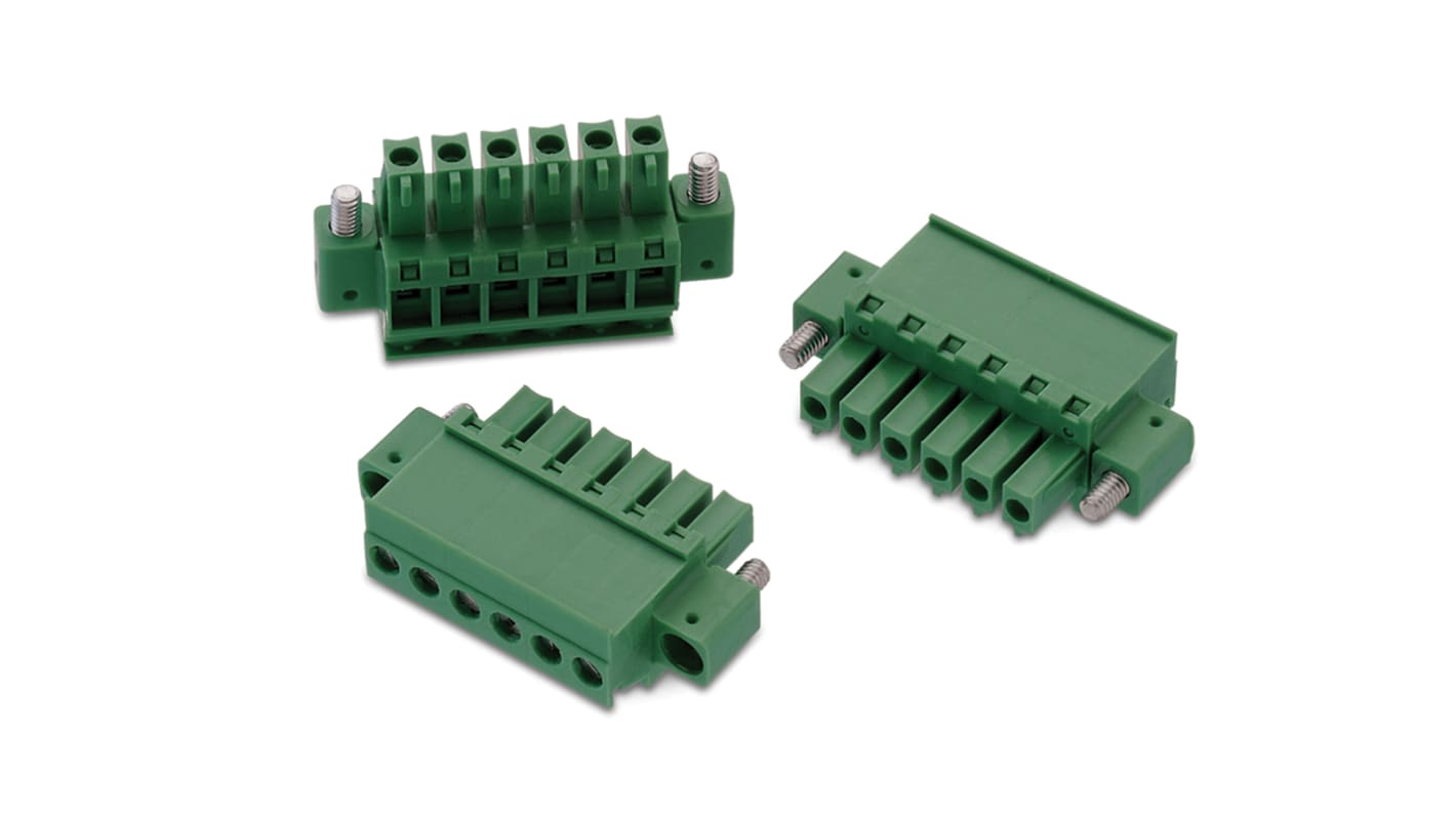 Wurth Elektronik 3.81mm Pitch 12 Way Horizontal Pluggable Terminal Block, Plug, Cable Mount, Screw Termination