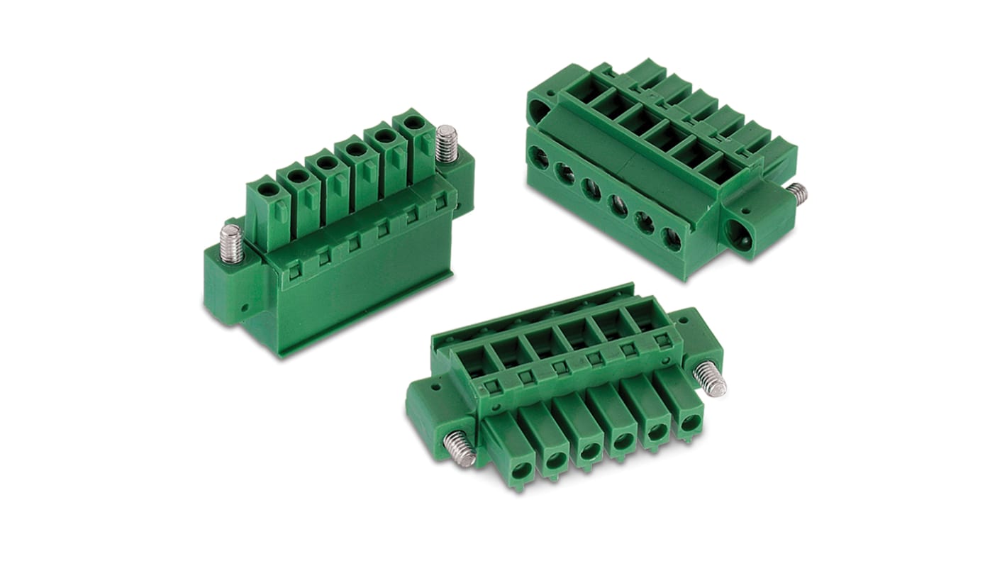 Morsettiera per circuito stampato Wurth Elektronik Maschio a 3 vie, 1 fila, passo 3.81mm, Montaggio su cavo