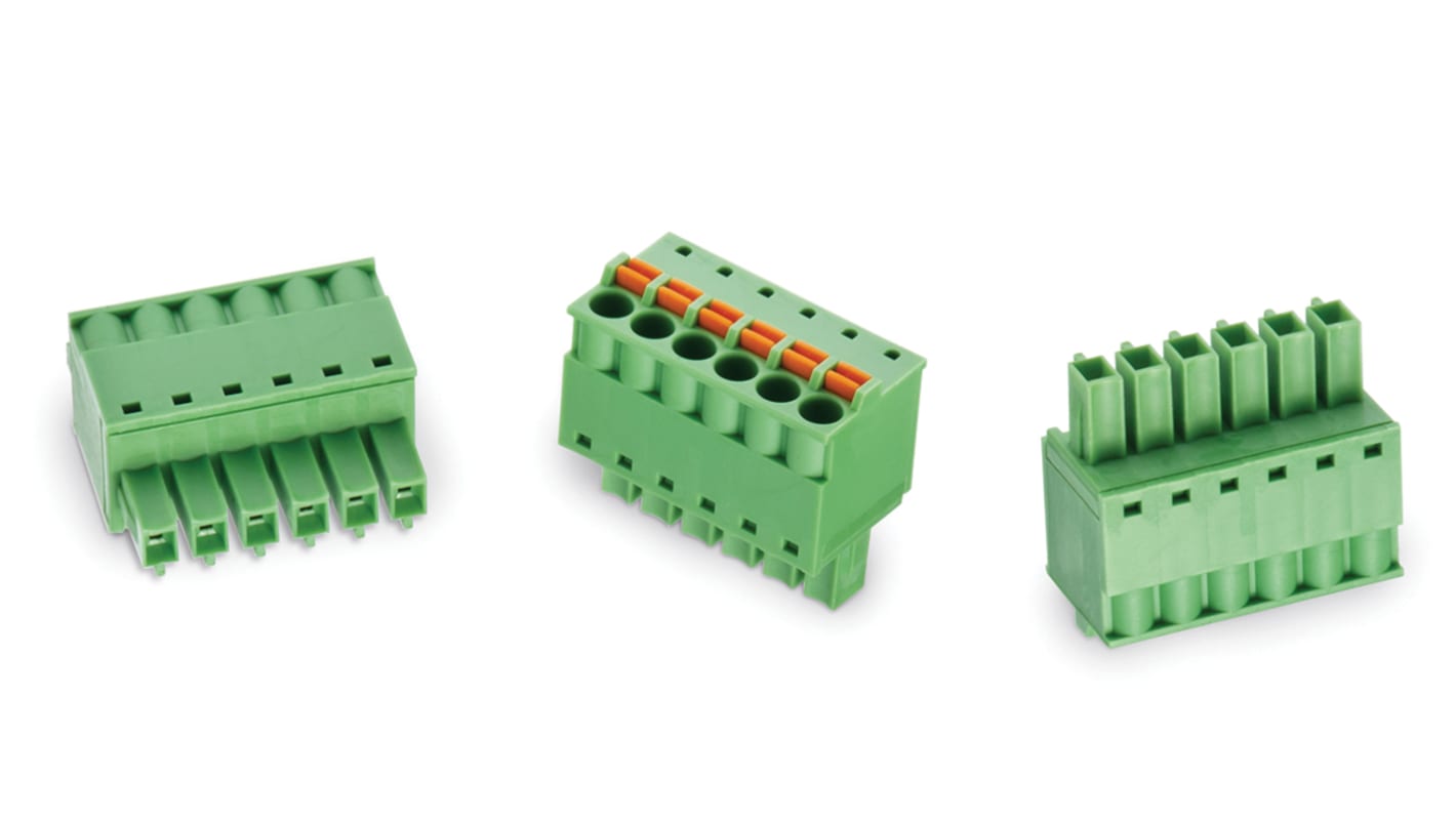 Wurth Elektronik 基板用端子台, 368Bシリーズ, 3.81mmピッチ , 1列, 10極, 緑