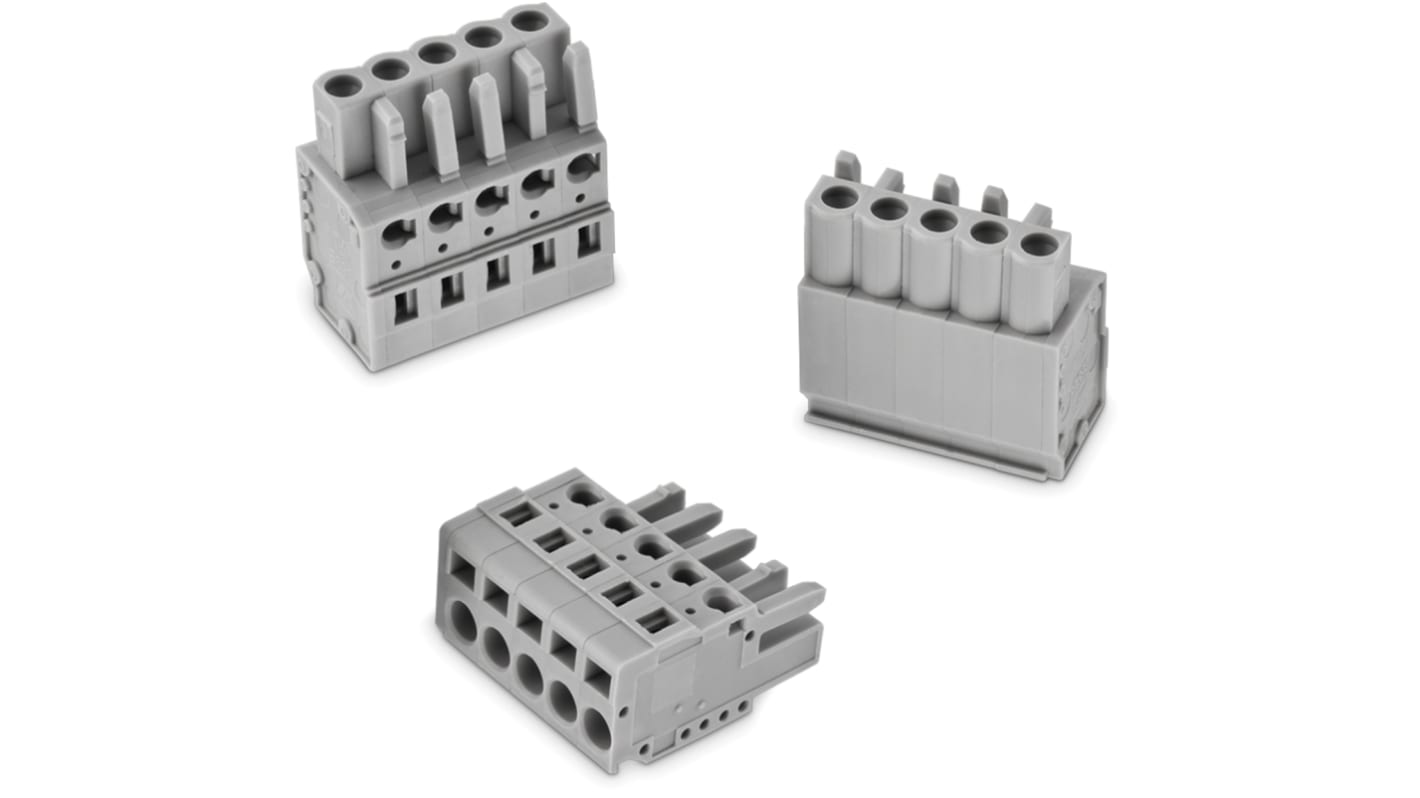 Wurth Elektronik 5mm Pitch 2 Way Horizontal Pluggable Terminal Block, Plug, Cable Mount, Screw Termination