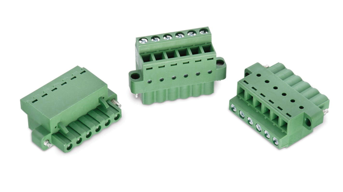 Wurth Elektronik 5.08mm Pitch 7 Way Vertical Pluggable Terminal Block, Plug, PCB Mount, Solder Termination