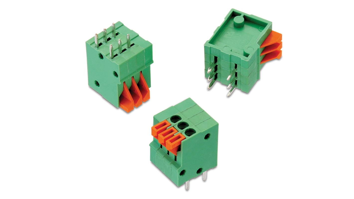 Würth Elektronik 4039 Printklemme / Stecker Vertikal, PCB, 2-polig / 1-reihig, Raster 2.54mm