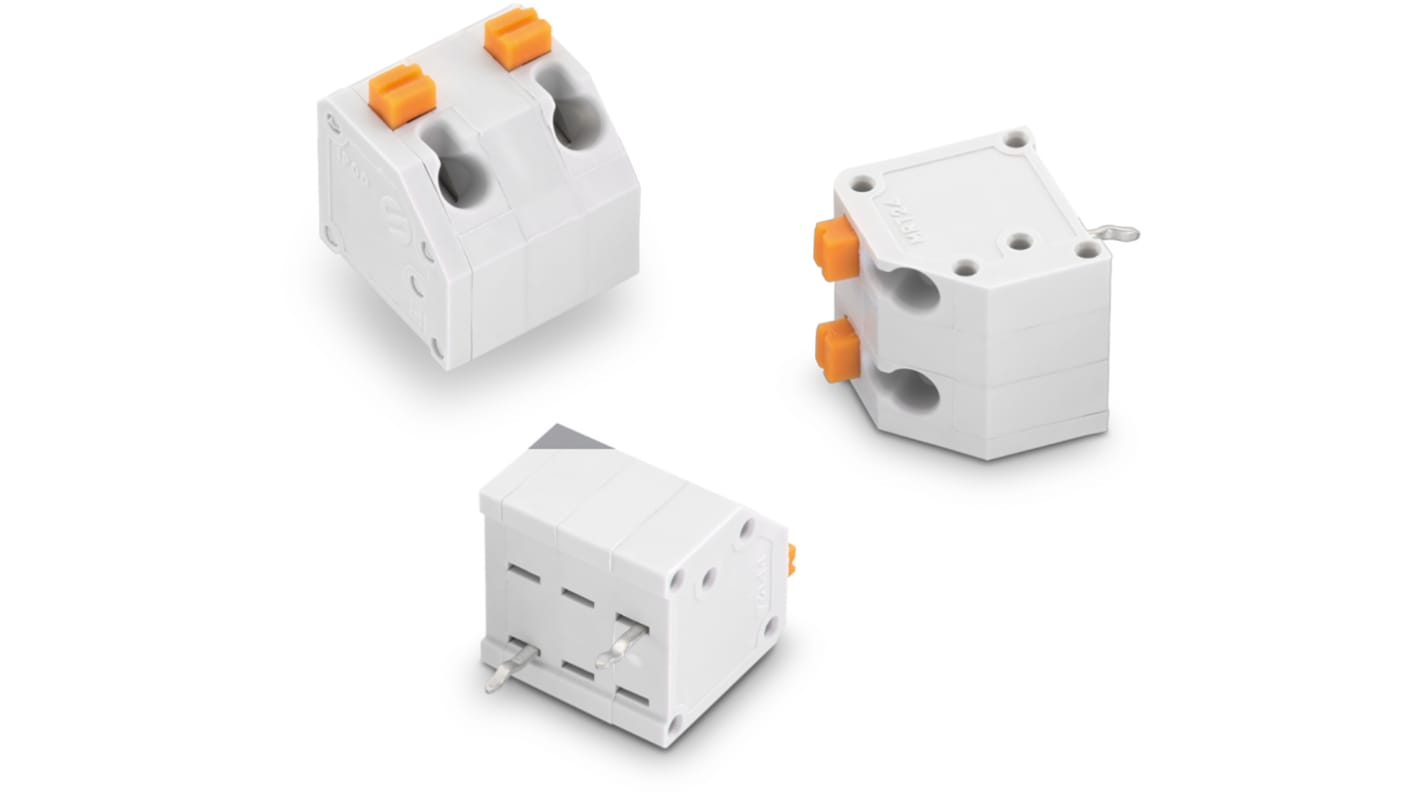 Wurth Elektronik 4124 Series PCB Terminal Block, 5-Contact, 7.62mm Pitch, Through Hole Mount, 1-Row, Solder Termination