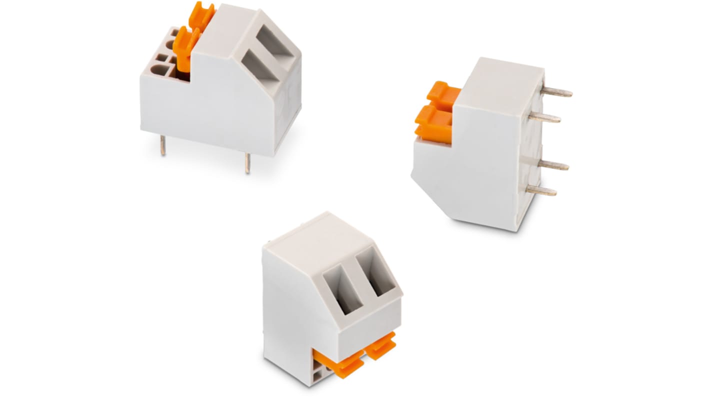 Wurth Elektronik 4155 Series PCB Terminal Block, 2-Contact, 5.08mm Pitch, Through Hole Mount, 1-Row, Solder Termination