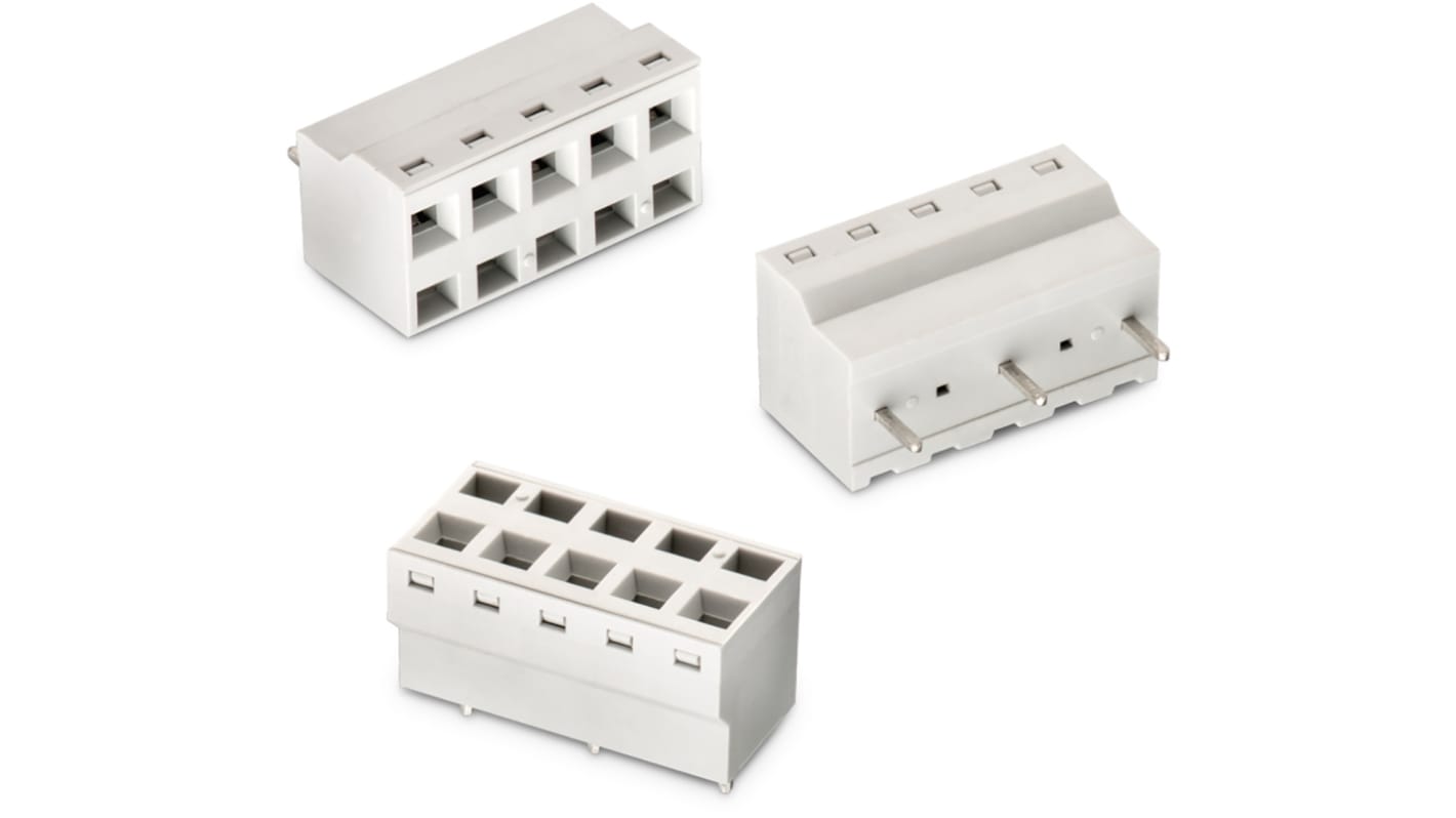 Wurth Elektronik 4166 Series PCB Terminal Block, 2-Contact, 10.16mm Pitch, Through Hole Mount, 1-Row, Solder Termination