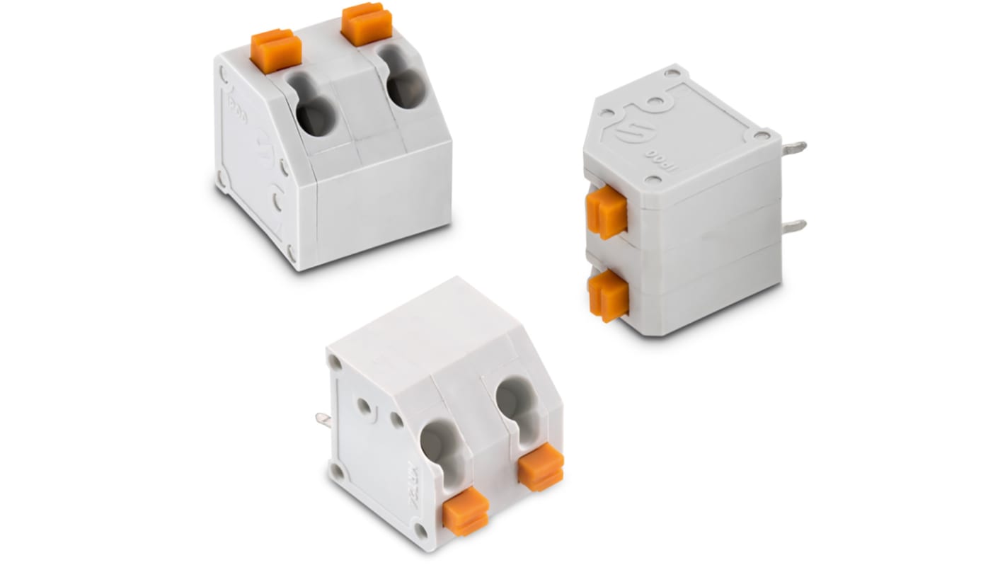 Wurth Elektronik 4172 Series PCB Terminal Block, 4-Contact, 7mm Pitch, Through Hole Mount, 1-Row, Solder Termination