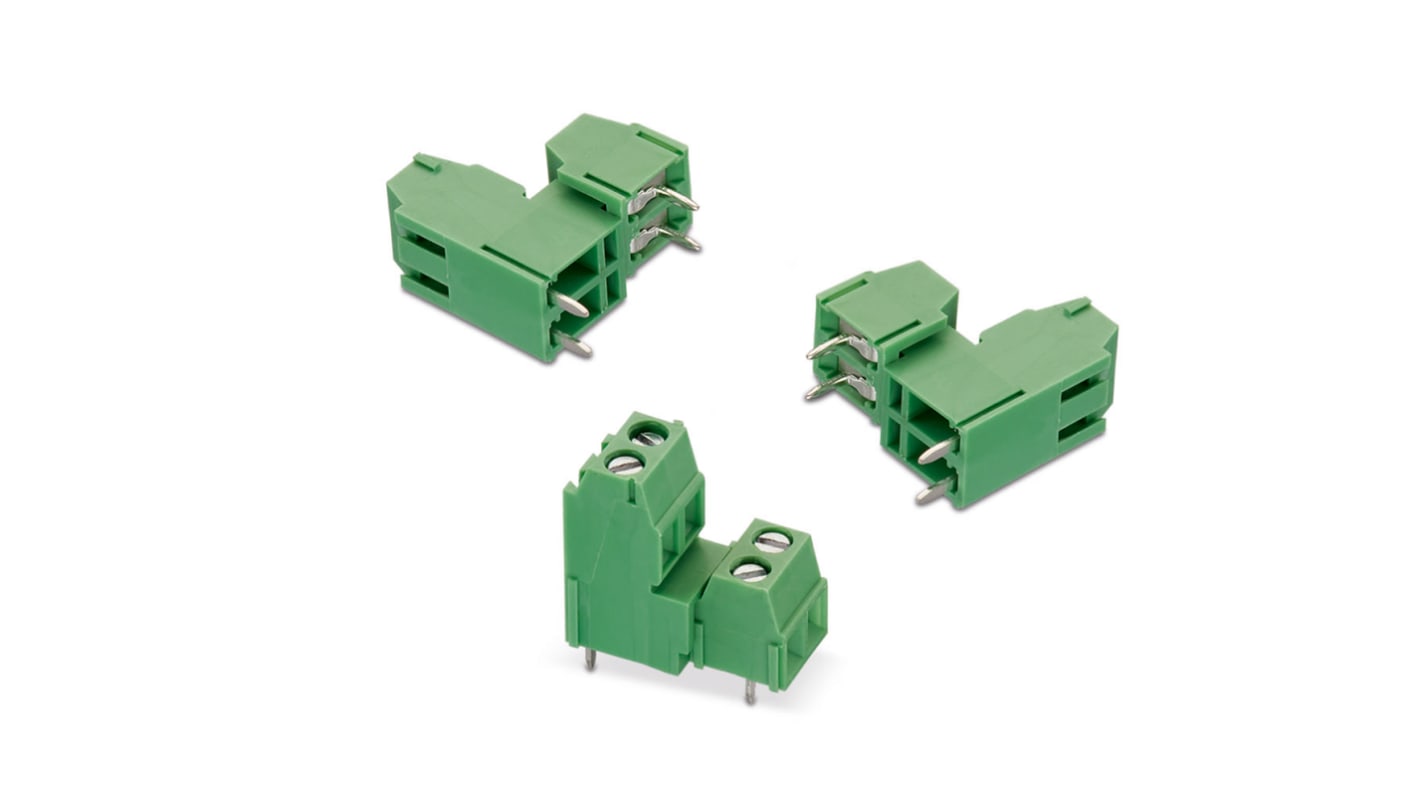 Borne para PCB Wurth Elektronik de 6 vías , paso 3.5mm, 10A, de color Verde, montaje Montaje en orificio pasante,