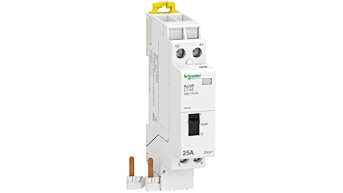 Schneider Electric Acti9 iDT40 CT Series Contactor, 230 V ac Coil, 2-Pole, 25 A, 2NO, 250 V ac