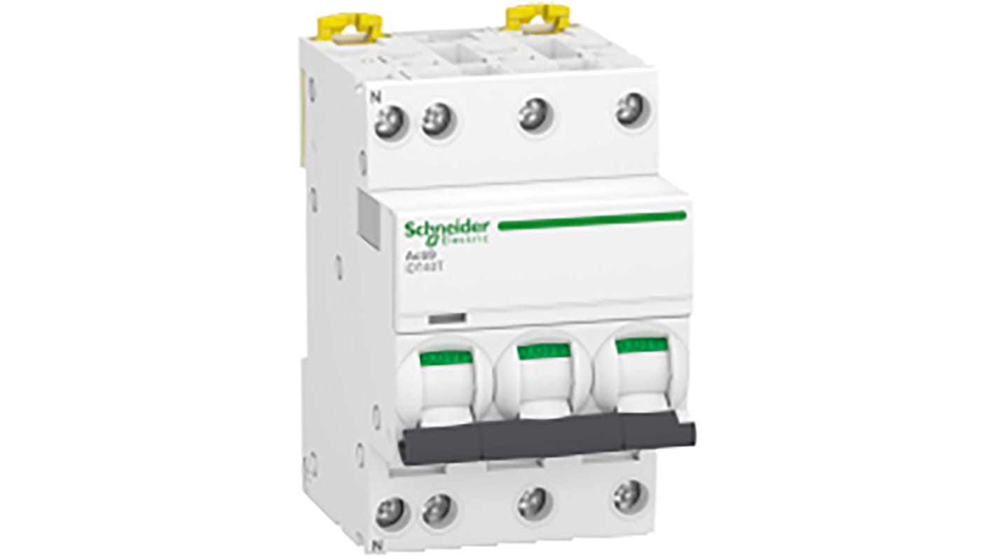 Schneider Electric Acti9 iDT40T MCB Leitungsschutzschalter Typ C, 3-polig 10A 400V, Abschaltvermögen 6 kA Acti 9