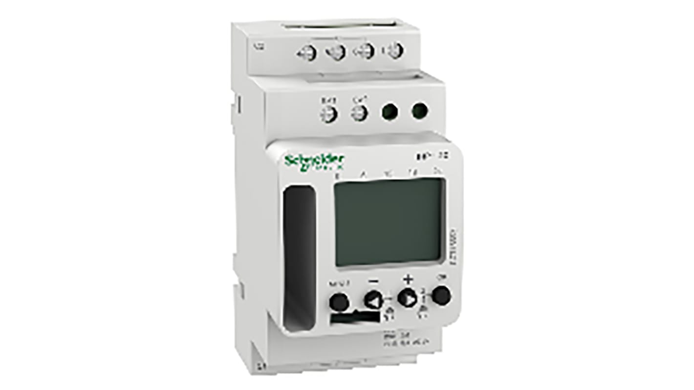 Schneider Electric Digital DIN-Schienen-Zeitschaltuhr, 230 V ac, 2-Kanal