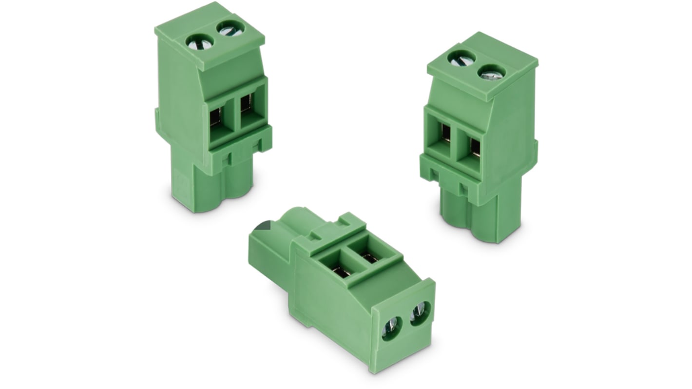 Wurth Elektronik 5mm Pitch 4 Way Horizontal Pluggable Terminal Block, Plug, Cable Mount, Solder Termination