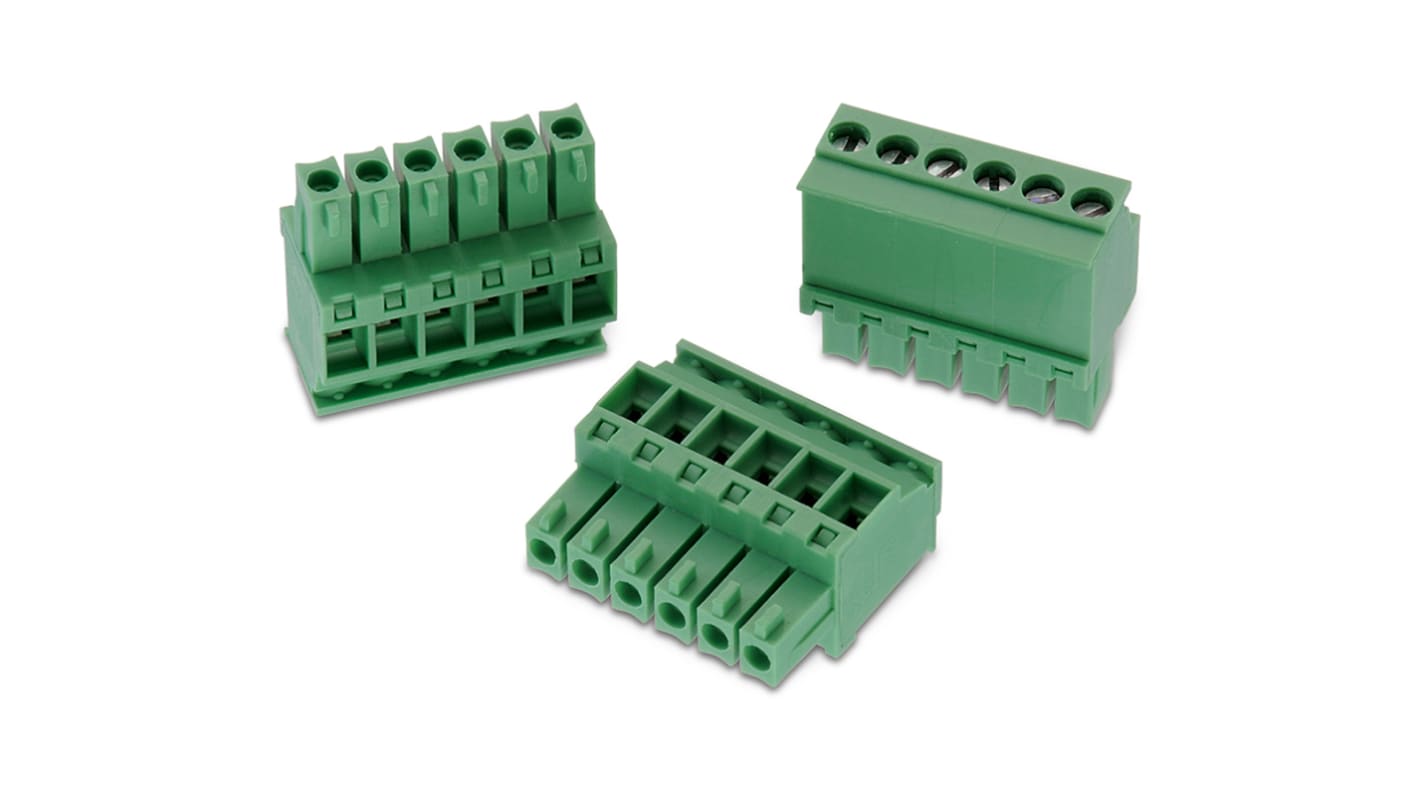 Wurth Elektronik 3.5mm Pitch 12 Way Horizontal Pluggable Terminal Block, Plug, Cable Mount, Solder Termination