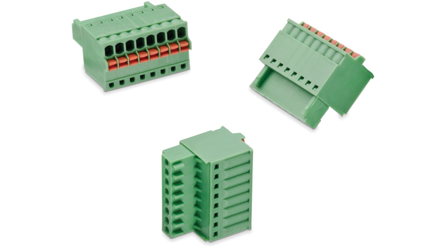 Wurth Elektronik 2.5mm Pitch 12 Way Vertical Pluggable Terminal Block, Plug, PCB Mount, Solder Termination