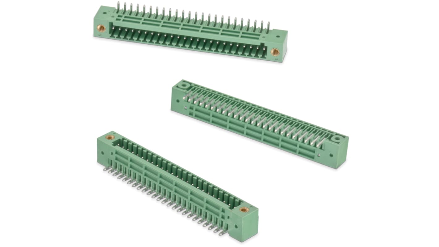 Borne para PCB Macho Wurth Elektronik de 12 vías , paso 2.5mm, 12A, de color Verde, montaje en PCB, terminación Soldador