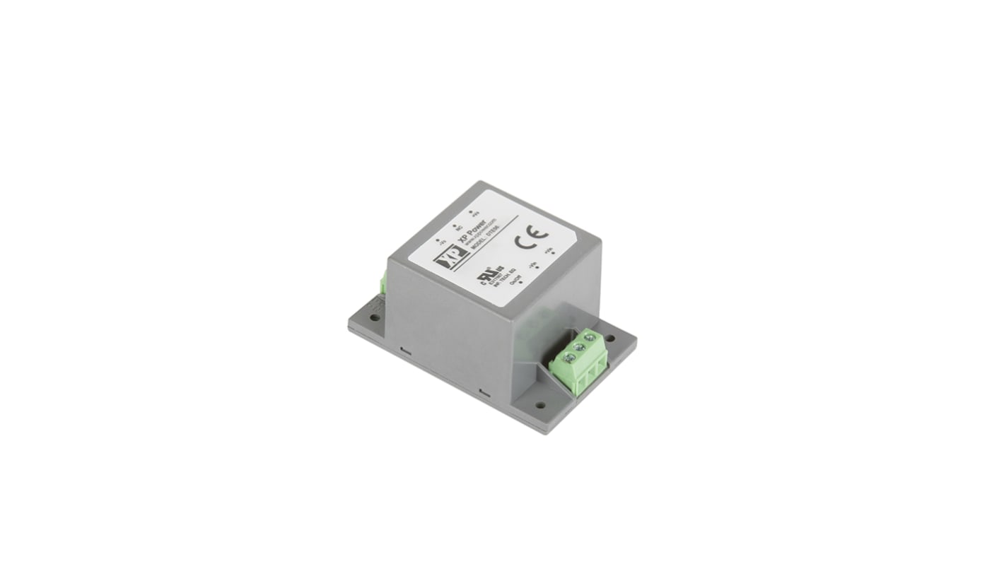 XP Power DTE06 DC-DC Converter, 15V dc/ 400mA Output, 9 → 36 V dc Input, 6W, Chassis Mount, +105°C Max Temp