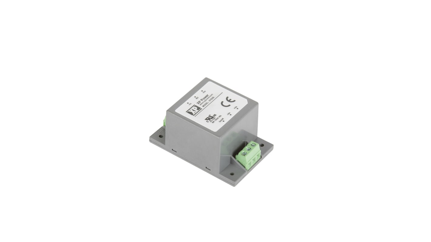 XP Power DTE06 DC-DC Converter, 24V dc/ 250mA Output, 18 → 75 V dc Input, 6W, Chassis Mount, +105°C Max Temp