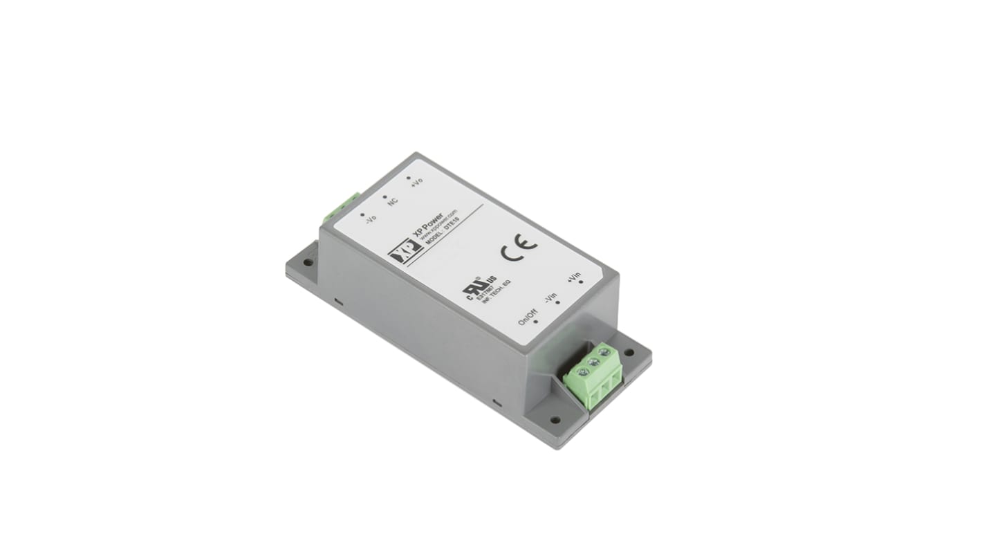 XP Power DTE10 DC-DC Converter, ±15V dc/ ±330mA Output, 18 → 75 V dc Input, 10W, Chassis Mount, +105°C Max Temp