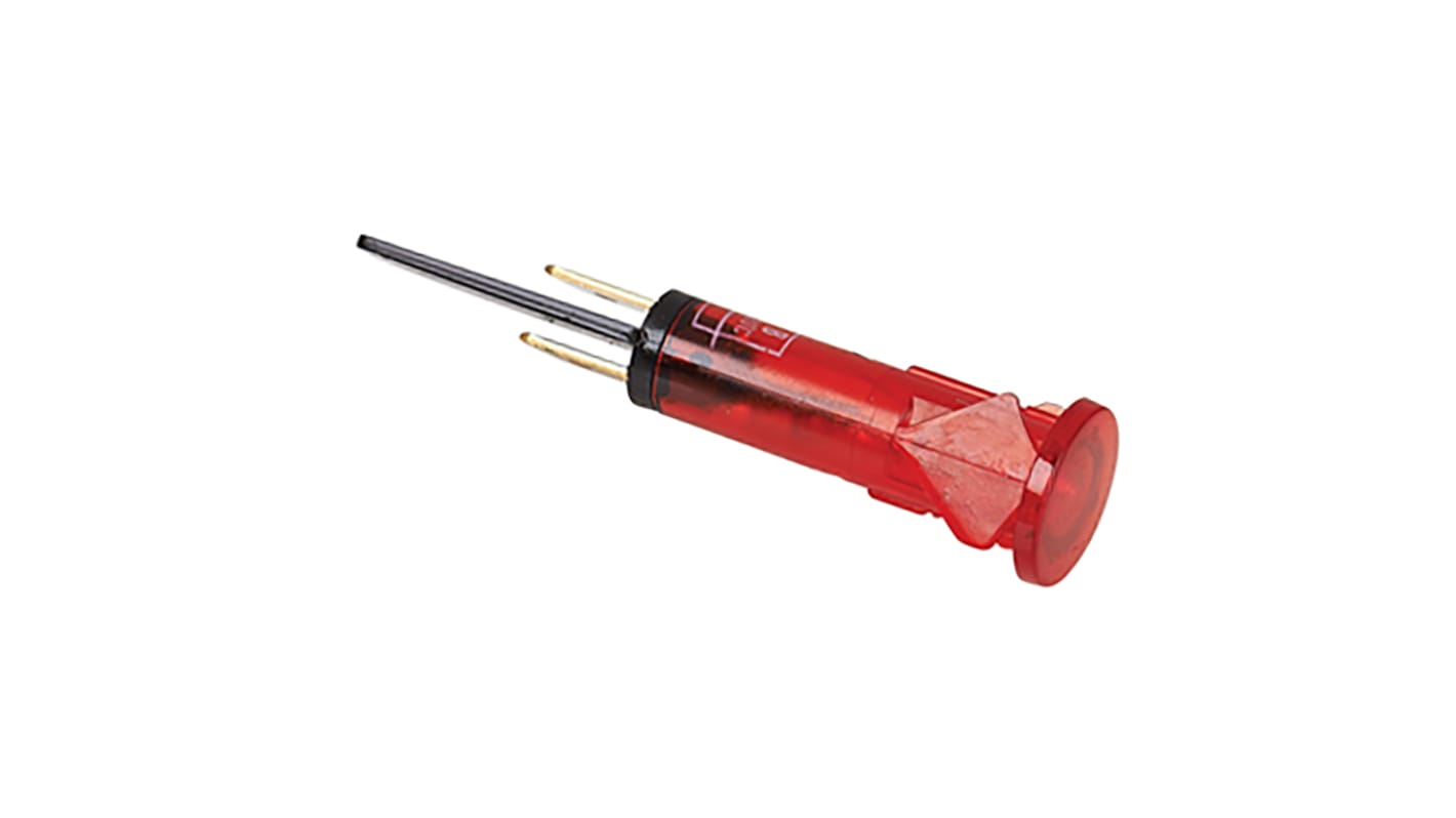 Indicatore da pannello Molveno Rosso Neon, 240V, foro da 10mm