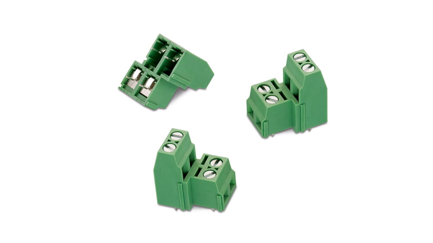 Borne para PCB Wurth Elektronik de 6 vías , paso 5mm, 10A, de color Verde, montaje Montaje en orificio pasante,