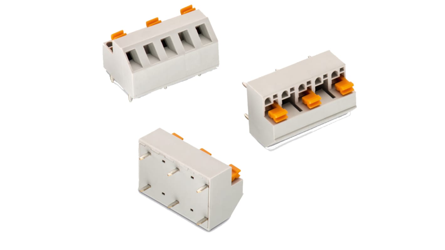 Wurth Elektronik 4156 Series PCB Terminal Block, 2-Contact, 10.16mm Pitch, Through Hole Mount, 1-Row, Solder Termination