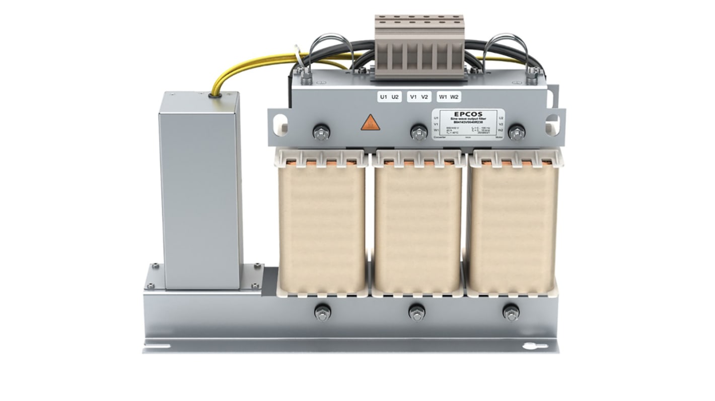 EPCOS EMC-szűrő 26A, 400 / 690 V ac, 50/60Hz, Falra szerelhető, lezárás: Sorkapocs, B84143V*R/S230 sorozat