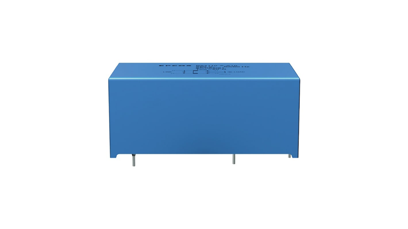 EPCOS EMC-szűrő 6A, 250 V AC/DC, 50/60Hz, Furatszerelt, lezárás: Érintkezőtüske, B84110A sorozat