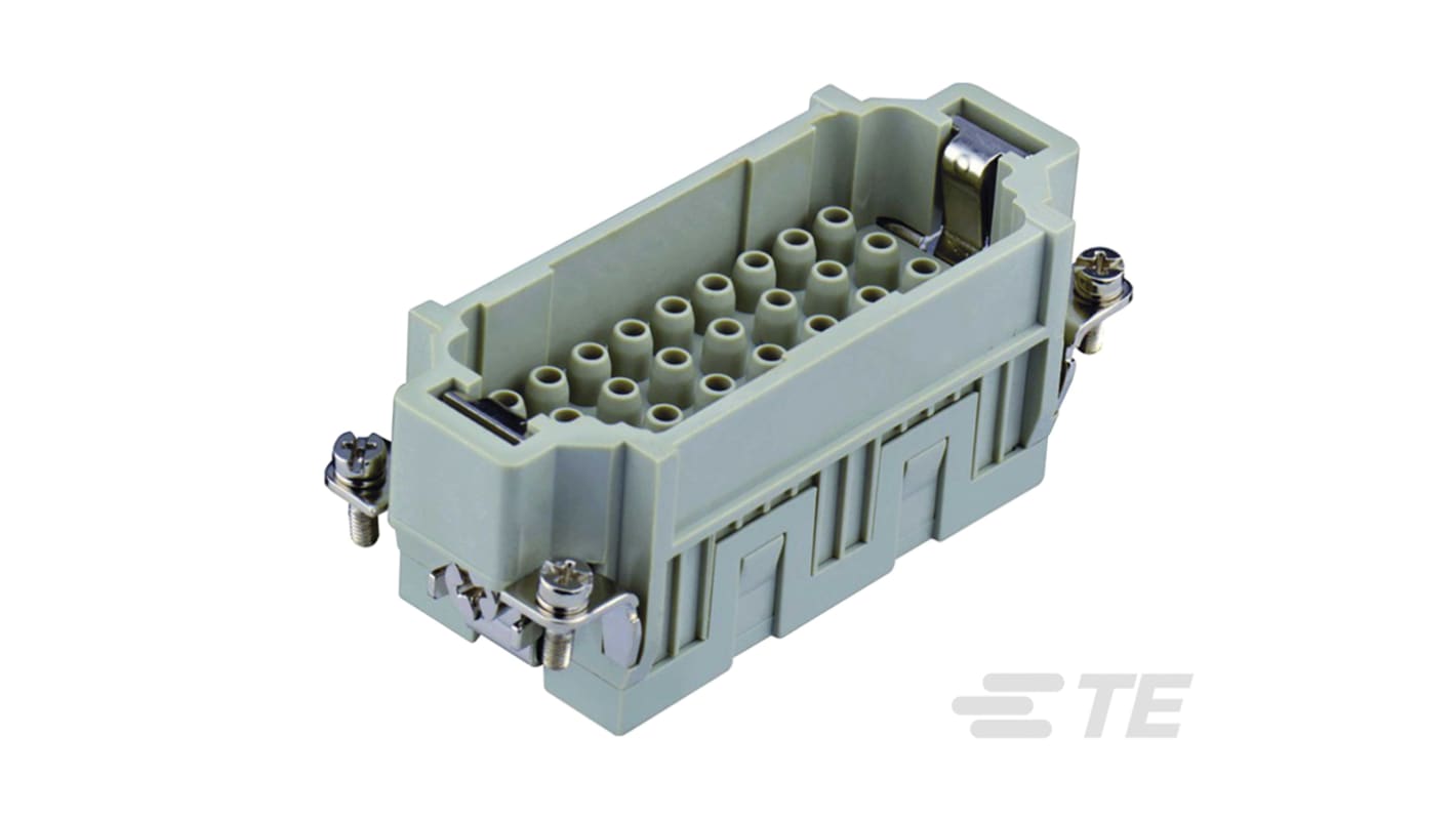 TE Connectivity HDC HE Industrie-Steckverbinder Kontakteinsatz, 32-polig 16A Stecker, Crimp