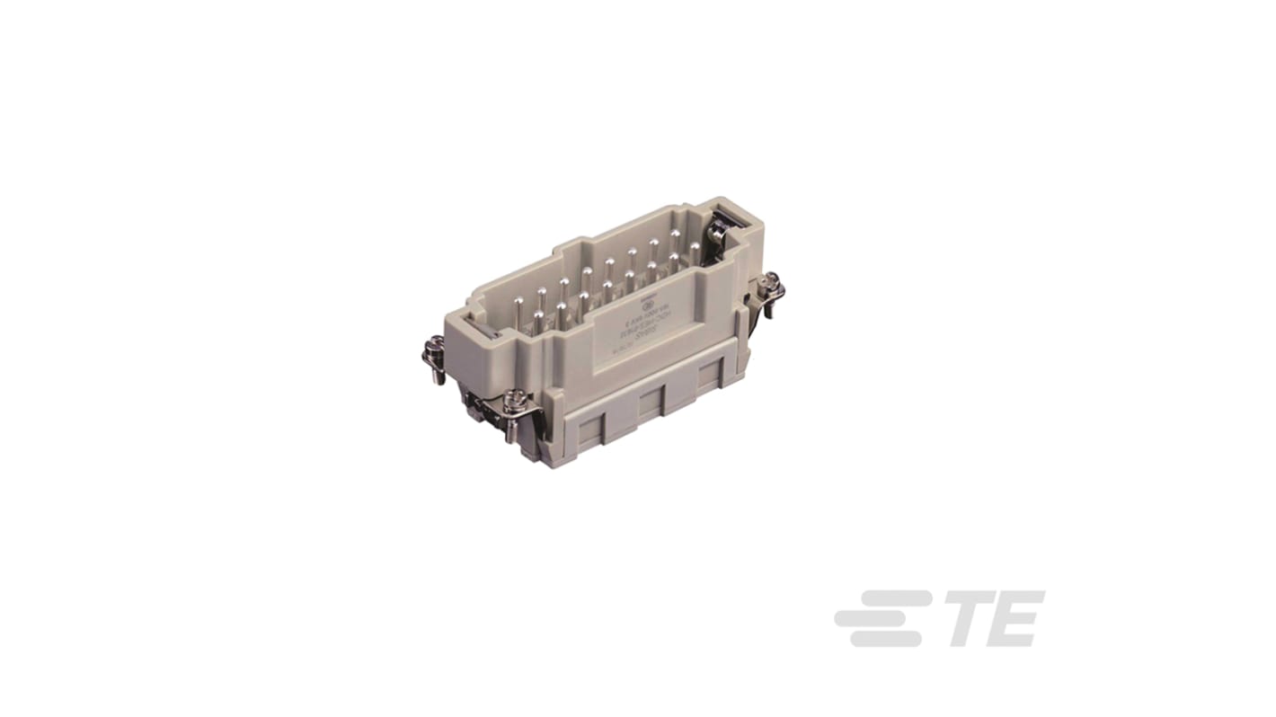 TE Connectivity HDC HE Industrie-Steckverbinder Kontakteinsatz, 16-polig 16A Stecker, Feder