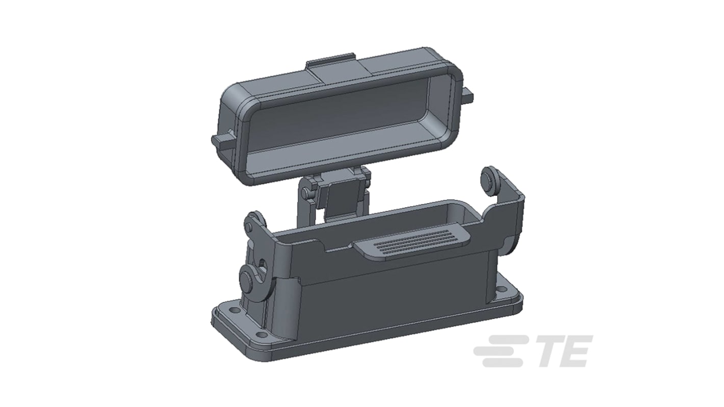 Base para conector industrial con entrada inferior TE Connectivity serie HDC tamaño 5